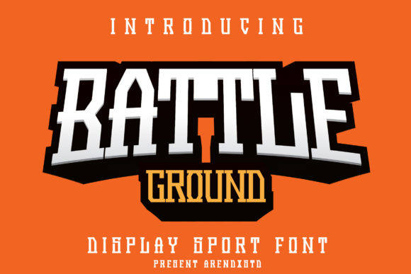 Battleground: A Bold and Vintage Display Font for Creative Expression