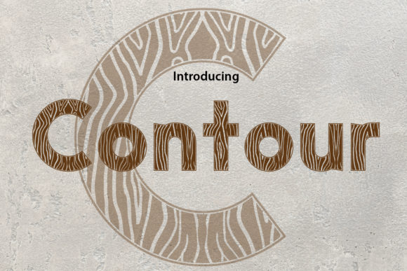 Contour: A Bold and Thick Lettered Display Font for Nature-Inspired Designs