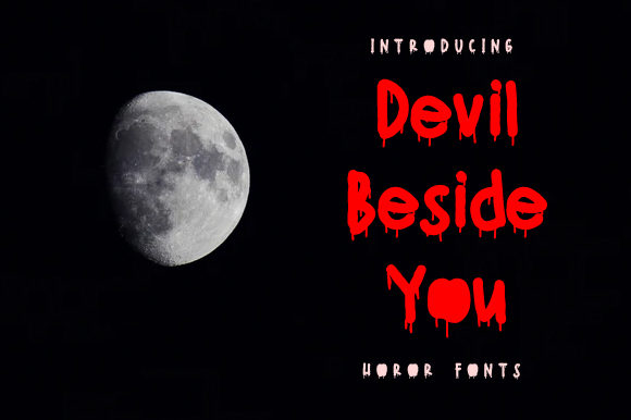 Devil Beside You Font: A Spooky Display Font for Halloween Designs