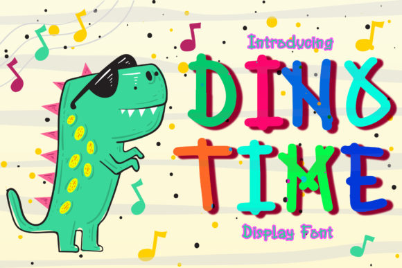 Dino Time: A Playful Font for Creative Projects