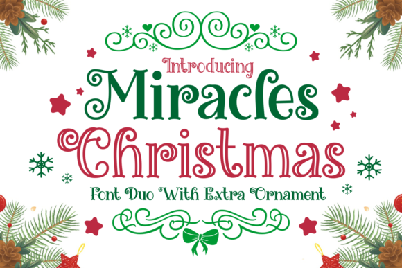 Miracles Christmas: A Festive Display Font for Holiday Creativity
