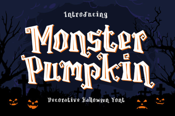 Monster Pumpkin Font: A Spooky Addition to Halloween Designs