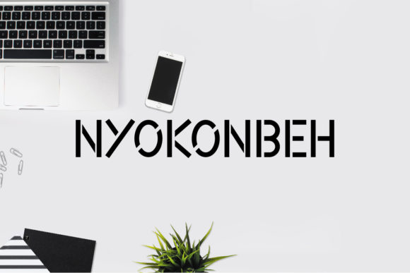 Nyokonbeh: A Simple Display Font That Celebrates Abstract Shapes