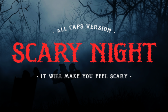 Scary Night: A Unique Halloween Font for Impactful Designs