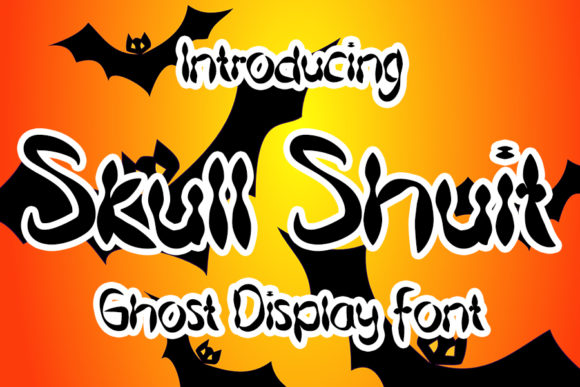 Skull Shuit Font for Halloween Designs